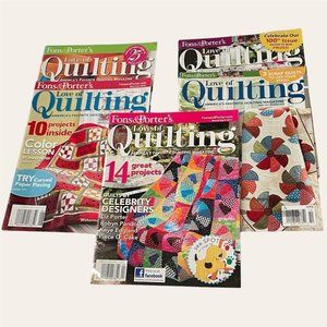 Fons & Porters Lot of 5 Magazines Love of Quilting Easy Quilts Project 2006-2015